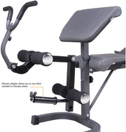 Body Champ BCB5860 Olympic Weight Bench with Preacher Curl, Leg Developer and Crunch Handle - Body Flex Sports