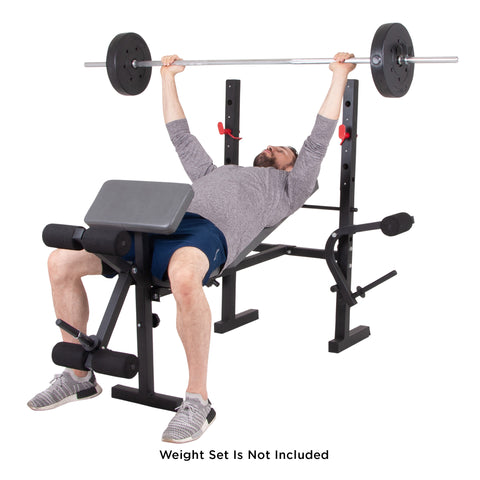 Body Champ BCB580 Weight Bench with Butterfly and Preacher Curl