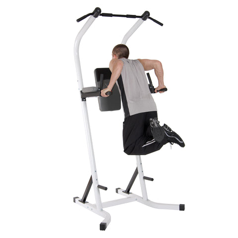 Body Flex Sports Body Champ Fitness Multi Function Power Tower VKR2078 -  Grey, 5 Workout Stations, Adjustable Dip Handles, Multiple Grips in the  Pull-Up & Push-Up Bars department at